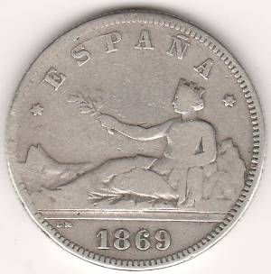 2 песеты 1869 г. Испания