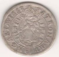 6 грошей 1668 г. Венгрия