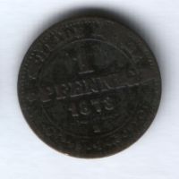 1 пфенниг 1873 г. Саксония