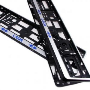 Рамки номера Lada  - серебро