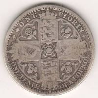1 флорин 1849 г. Англия Безбожный флорин