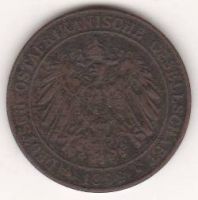1 песа 1892 г. Восточная Африка Германия
