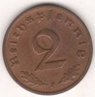 2 пфеннига 1937 г. Германия