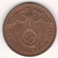 2 пфеннига 1937 г. Германия