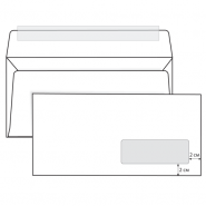 Конверт E65 110*220 правое окно, отрывная лента