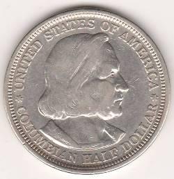 1/2 доллара 1893 г. США Колумб