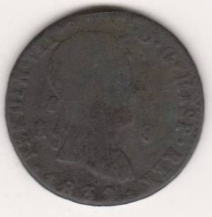 8 мараведи 1832 г. Испания