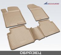 Коврики в салон BMW 1-5D 2004-2011, 4 шт. (полиуретан, бежевые)