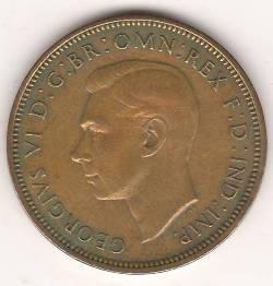 1/2 пенни 1942 г. Англия