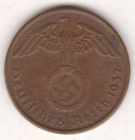 2 пфеннига 1937 г. Германия
