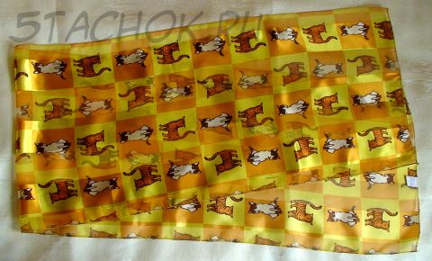 Шарфик "Коты" желтый