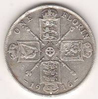 флорин 1916 г. Англия