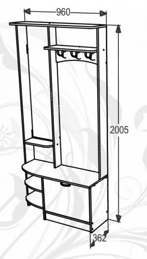 Набор мебели для прихожей "Саша 13"