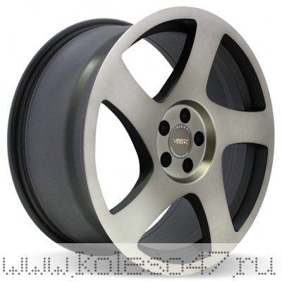 VISSOL V-006 8.5x18/5x112 ET45 D66.6 BLACK MACHINED WITH DARK TINT