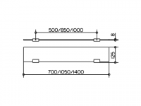 Keuco Edition-11 Стеклянная полочка 11110 015100 (105 см) схема 2