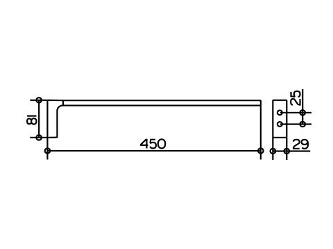 Keuco Edition-11 Полотенцедержатель 11120 (45 см) схема 2