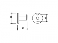 Keuco Plan Крючок для полотенца 14914 схема 1