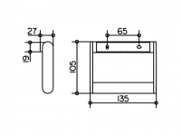 Keuco Plan Держатель для туалетной бумаги 14961 схема 1