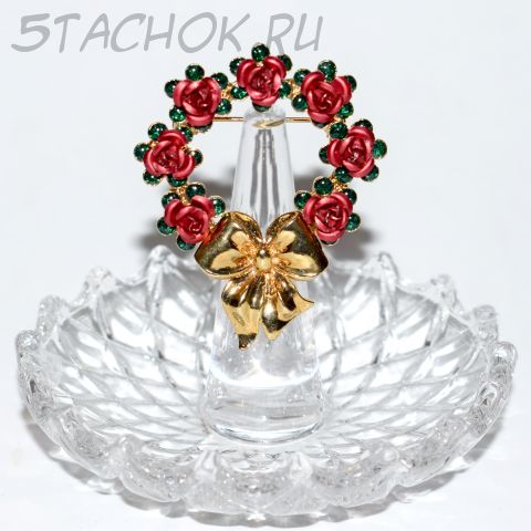 Брошь "Веночек из розочек" (Avon США)