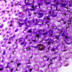 Бисер чешский 08228 сиреневый прозрачный серебряная линия внутри Preciosa 1 сорт