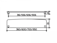 Keuco Elegance Полочка 11610 009300 (36 см) схема 1