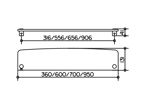 Keuco Elegance Полочка 11610 009300 (36 см) схема 1