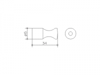 Крючок Keuco Elegance для полотенца 11614 схема 3