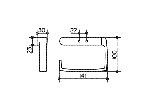 Keuco Elegance Держатель для туалетной бумаги 11662 схема 2