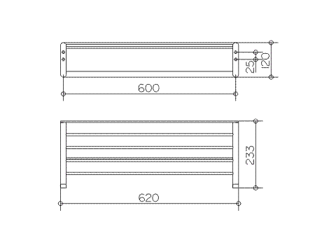 Держатель полотенец с полкой Keuco Elegance 11675 (62 см) схема 2