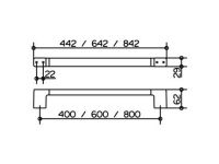 Keuco Moll Полотенцедержатель 12701 010600 (60 см) схема 2