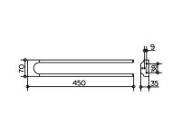 Keuco Moll Полотенцедержатель 12718 (45 см) схема 3