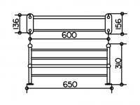 Полотенцедержатель с полкой Keuco Astor 02175 (60 см) схема 1