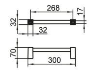 Keuco Smart.2 Поручень 14707 (30 см) схема 1