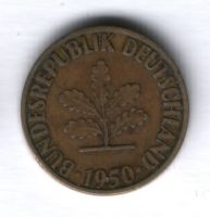 5 пфеннигов 1950 г. ФРГ Германия