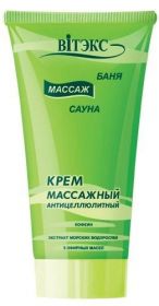 ВИТЕКС  БАНЯ САУНА МАССАЖ  КРЕМ  МАССАЖНЫЙ  АНТИЦЕЛЛЮЛИТНЫЙ, 200 мл.