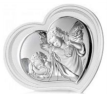 Миниатюра в серебре "Ангел Хранитель" (гальванопластика, Италия)