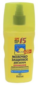 ФЛОРЕСАН. МОЛОЧКО  ЗАЩИТНОЕ  ДЛЯ  ЗАГАРА  ВОДОСТОЙКОЕ  ДЛЯ  ЛИЦА  И  ТЕЛА, SPF-15