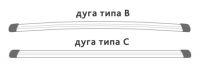 Дуги багажные, алюминиевые, прямоугольный профиль, Атлант - 1500 мм, тип С, артикул 8718