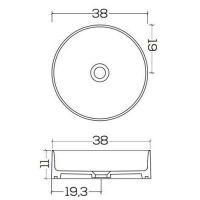 чертеж раковины Galassia SmartB 7405