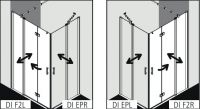 Душевая кабина Kermi Diga угловой монтаж DI F2R/L схема 3