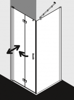 Душевая кабина Kermi Diga установка в угол DI 2SR/L схема 2