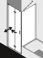 Душевая кабина Kermi Diga установка в угол DI 2SR/L схема 4