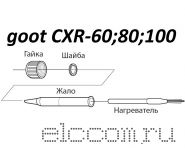 goot HRC-80, паяльник (керамический нагреватель) 220В, 32Вт