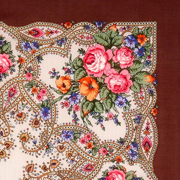 Платок павловопосадский 89*89 см Марья-искусница [16]