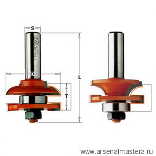 Комплект 2 фрез (B) Мебельная обвязка S12 D44,4 CMT 991.502.11