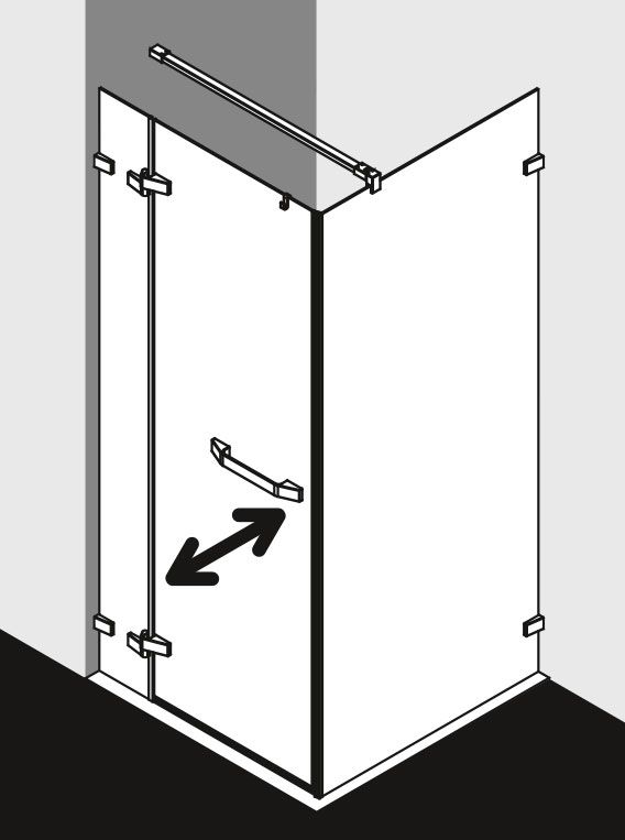 Душевая кабина Kermi Tuska в угол TU 1FW схема 4