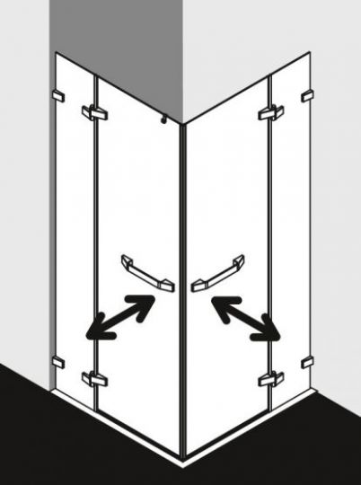 Душевая кабина Kermi Tuska в угол TU EOR/L схема 1