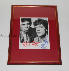 Автографы: The Rolling Stones. Мик Джаггер, Кит Ричардс. Фото 1983 года. Редкость