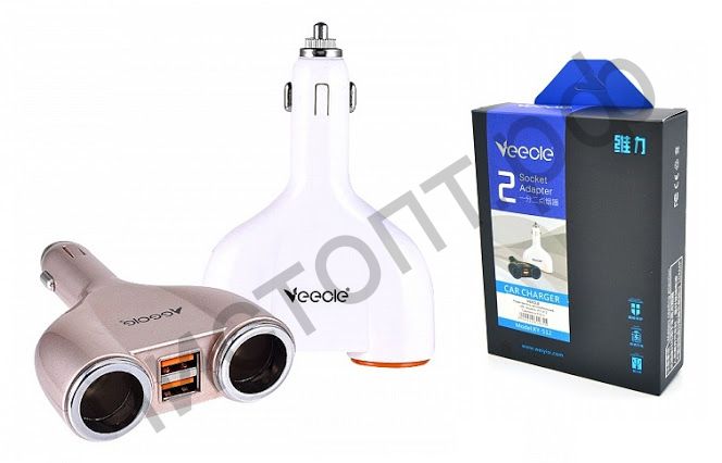 Разветвитель прикуривателя VEECLE KY-512 (2 выхода +2*USB)