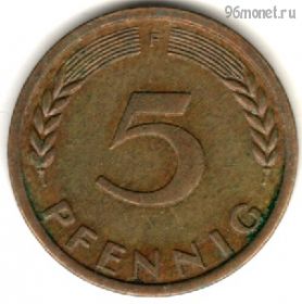 ФРГ 5 пфеннигов 1950 F